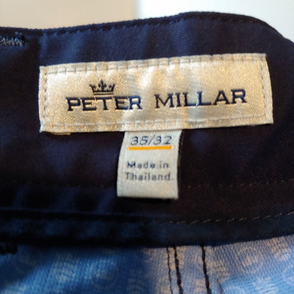 Peter Millar Crown Sport Performance Stretch Pants Men's Golf Comfort 35x32 Navy - Picture 12 of 15
